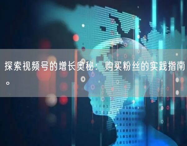 探索视频号的增长奥秘：购买粉丝的实践指南。