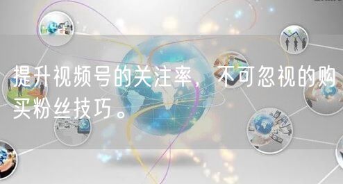 提升视频号的关注率，不可忽视的购买粉丝技巧。