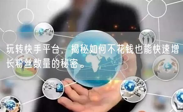 玩转快手平台,揭秘如何不花钱也能快速增长粉丝数量的秘密。