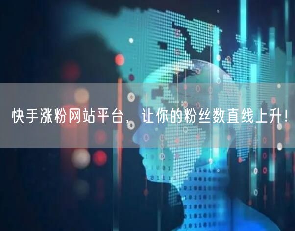 快手涨粉网站平台,让你的粉丝数直线上升!