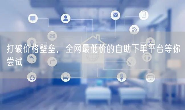 打破价格壁垒,全网最低价的自助下单平台等你尝试