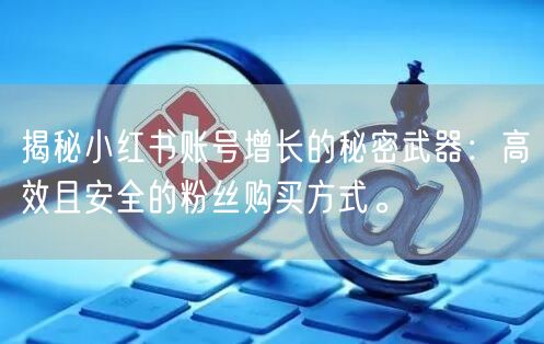 揭秘小红书账号增长的秘密武器:高效且安全的粉丝购买方式。