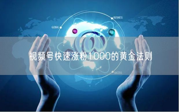 视频号快速涨粉1000的黄金法则