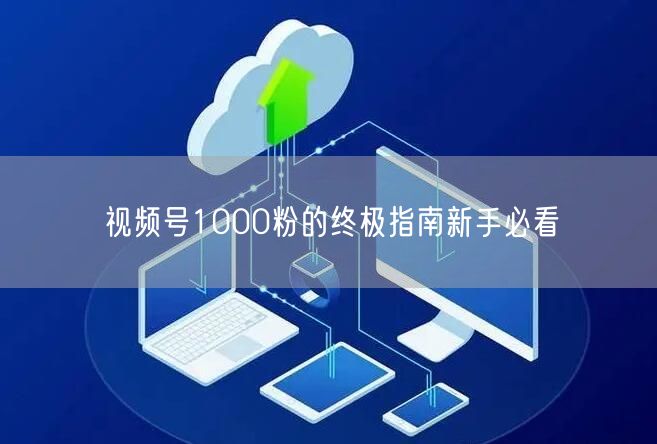 视频号1000粉的终极指南新手必看