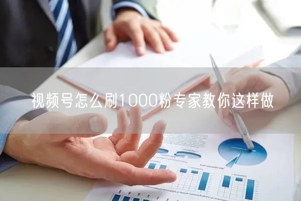 视频号怎么刷1000粉专家教你这样做