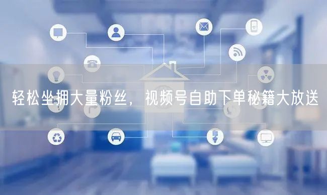 轻松坐拥大量粉丝,视频号自助下单秘籍大放送