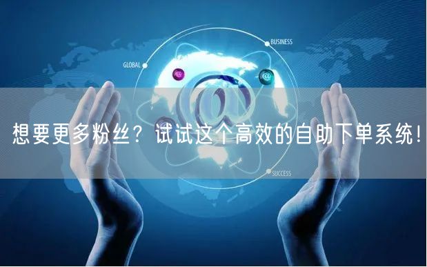 想要更多粉丝？试试这个高效的自助下单系统！