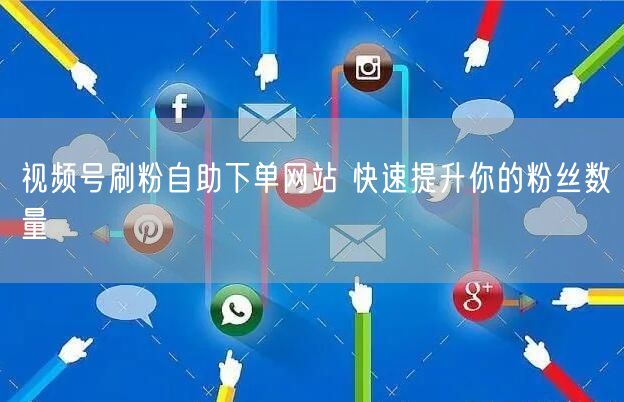 视频号刷粉自助下单网站 快速提升你的粉丝数量