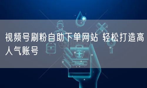 视频号刷粉自助下单网站 轻松打造高人气账号