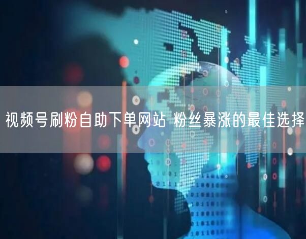 视频号刷粉自助下单网站 粉丝暴涨的最佳选择